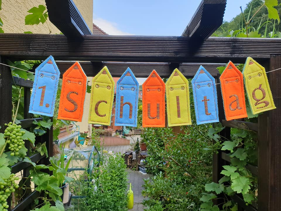 Bild 1 von Wimpel 1. Schultag Einschulung 13x18